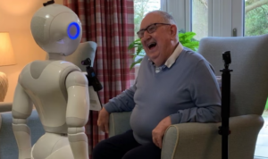 robot caring for patient